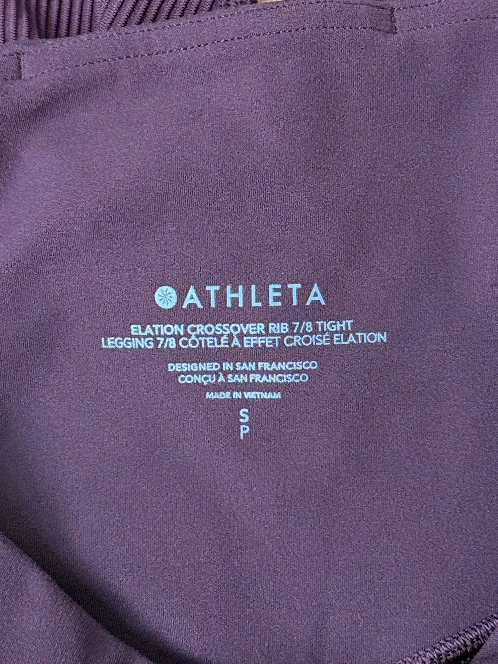 Athleta Elation Crossover Ribbed 7/8 Tight Leggings - Picture 4 of 6